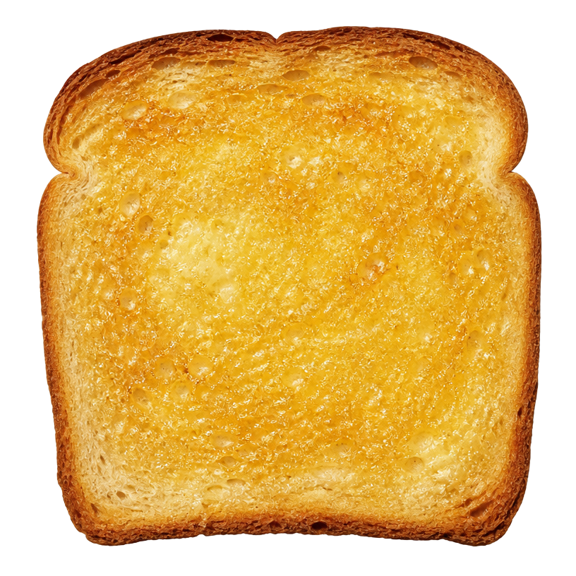 A slice of toast popping out of a toaster